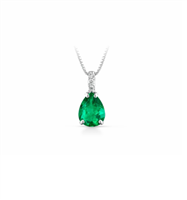Collier Lucciole Gioielli Femme in Or blanc Smeraldo 0.1 Ct CIOTEAR/1S - CIOTEAR/1S